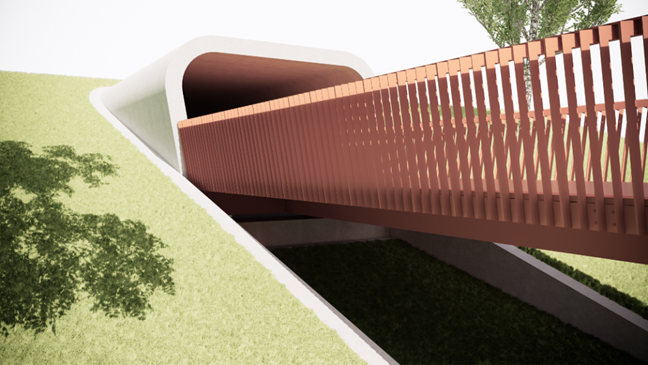 N238 – Wavre :  Réalisation de la fondation  de la future passerelle de la cyclostrade 